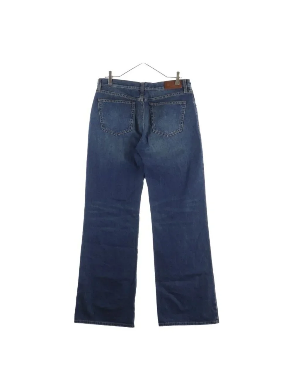 Gucci Horsebit Washed Cotton Straight Denim Pants Indigo